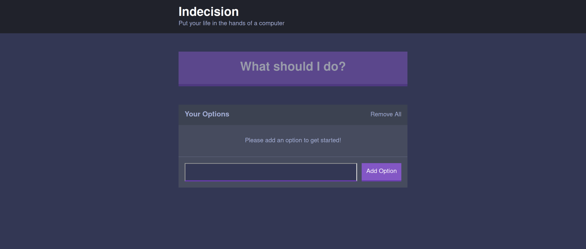 Indecision
